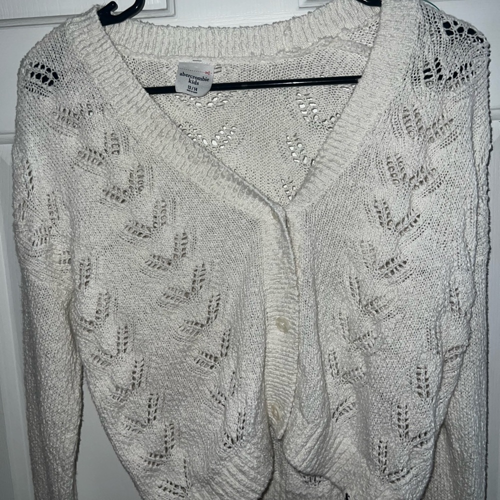 Abercrombie Cream Knit Cardigan